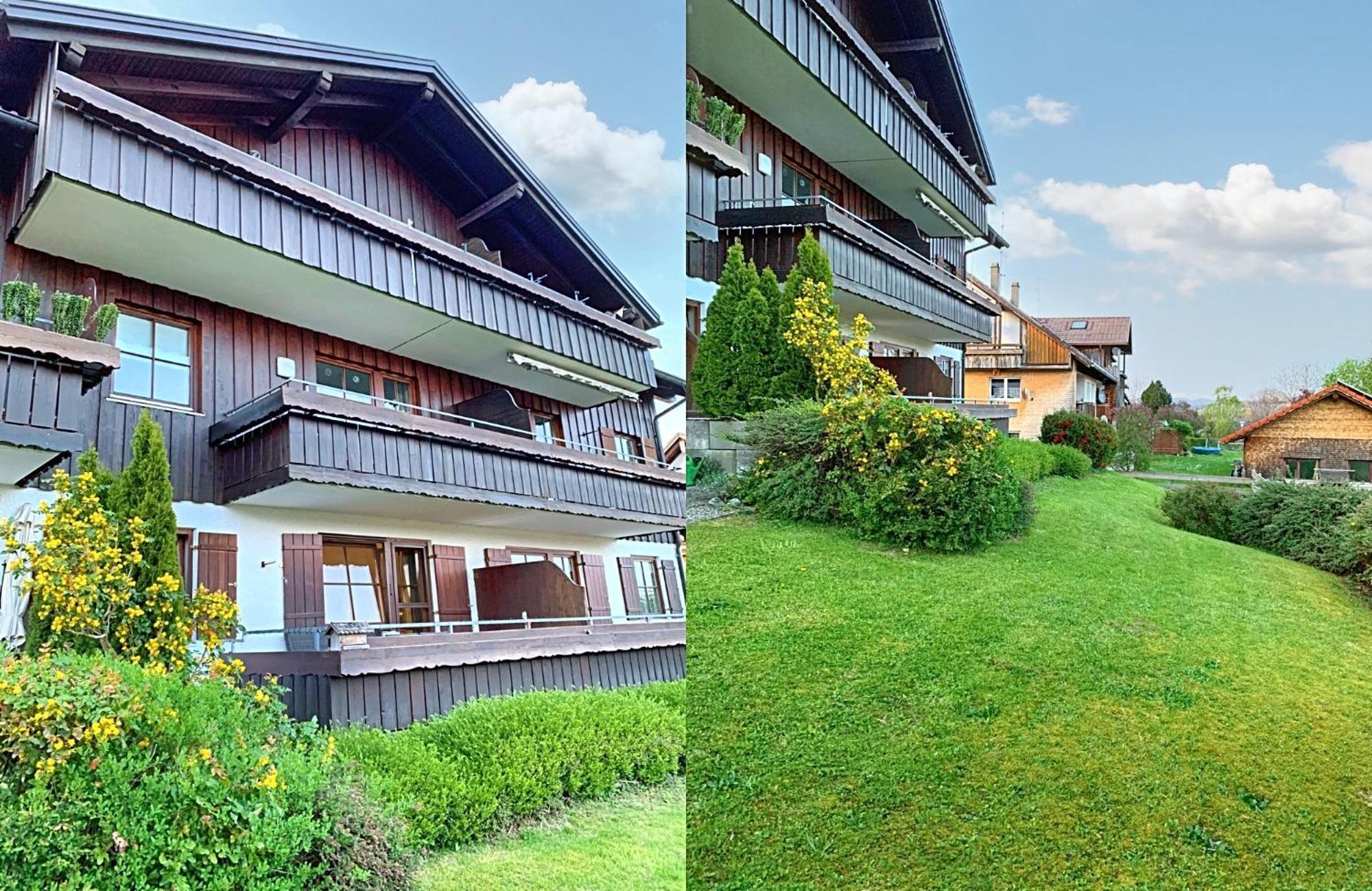 Lindners Hideaways - Bergnest Lodge - Bergblick Fewo 6 Pers Balkon Garten Hund Ski Unterkunft Luftkurort Oberreute Naehe Buchenegger Wasserfaelle Eistobel Bodensee 외부 사진