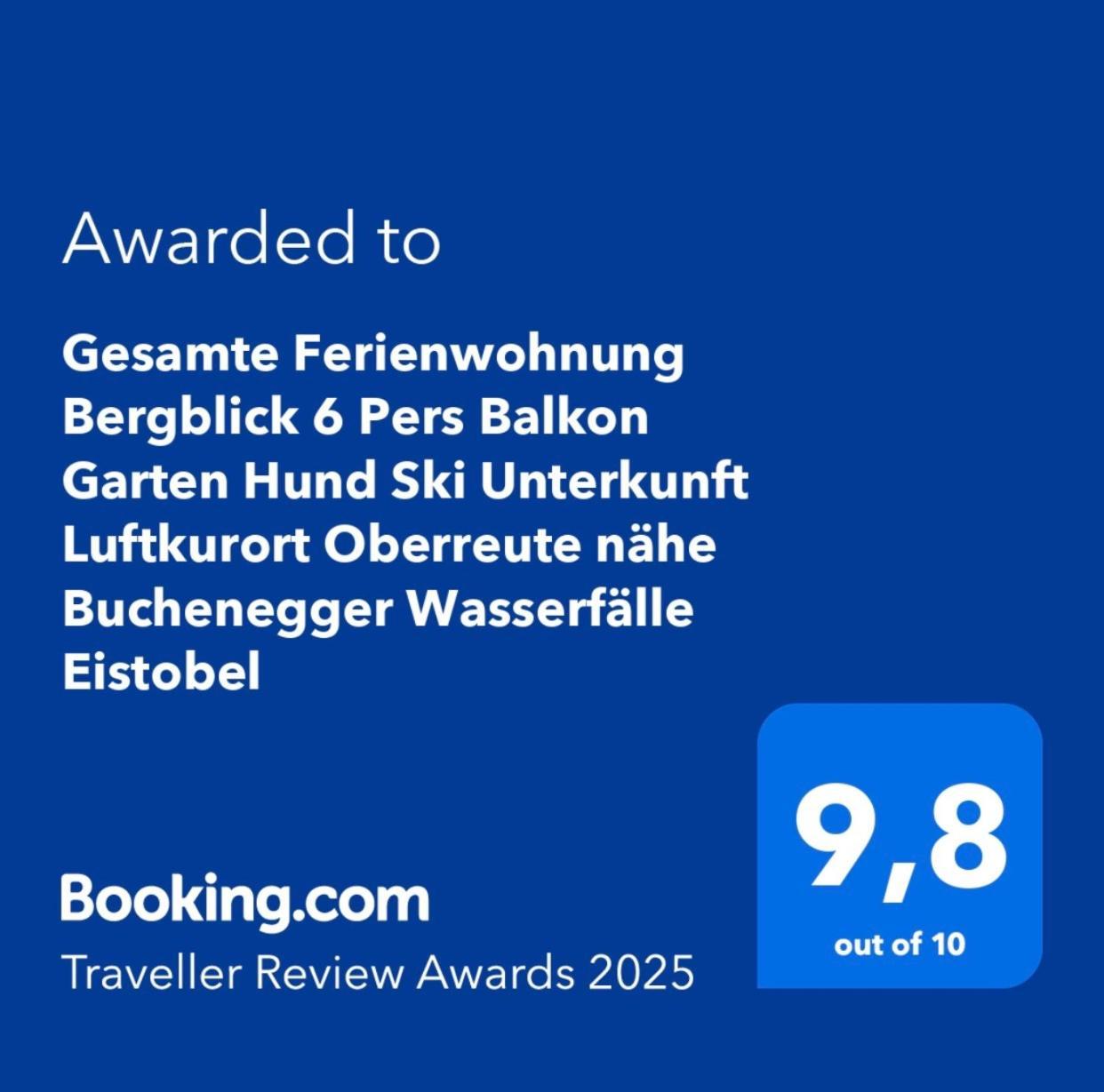 Lindners Hideaways - Bergnest Lodge - Bergblick Fewo 6 Pers Balkon Garten Hund Ski Unterkunft Luftkurort Oberreute Naehe Buchenegger Wasserfaelle Eistobel Bodensee 외부 사진